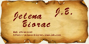 Jelena Biorac vizit kartica